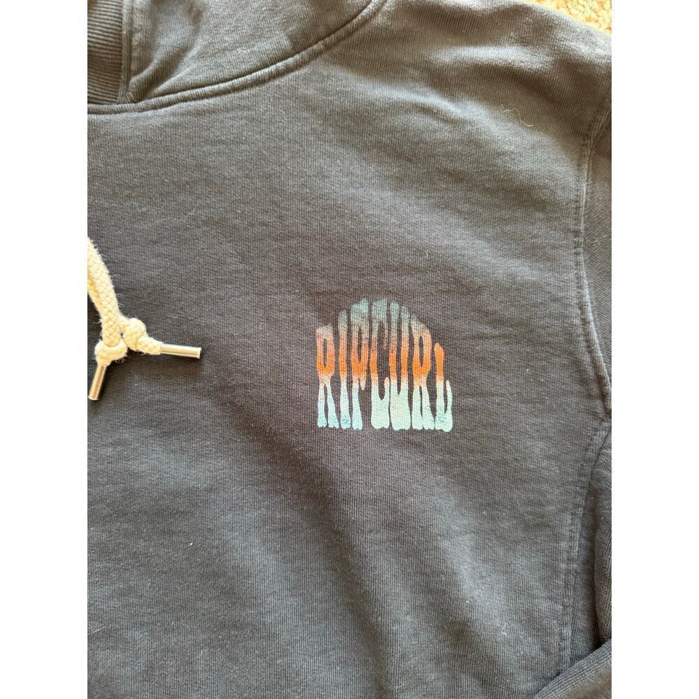 RIP CURL mens Sweatshirt size Small, black with colorful design - Picture 9 of 9
